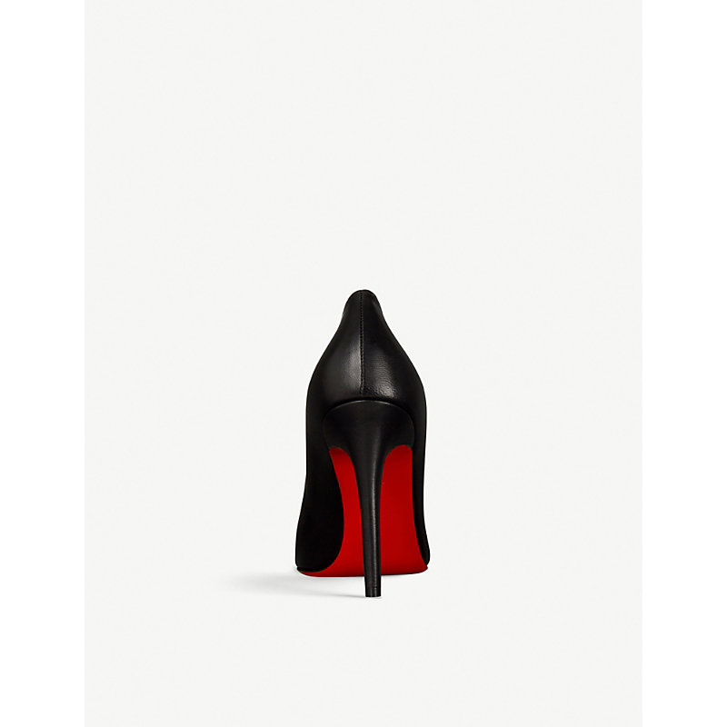 Shop Christian Louboutin Women's Black Pigalle 100 Leather Courts