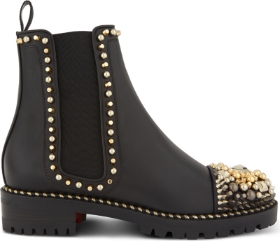 christian louboutin chasse a clou leather boot