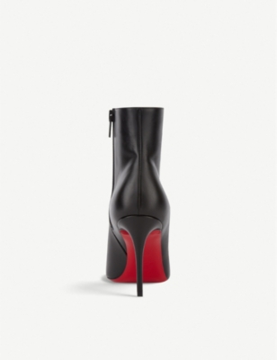 leather ankle boots chunky heel