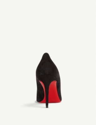 Shop Christian Louboutin Women's Black Kate 85 Suede Courts