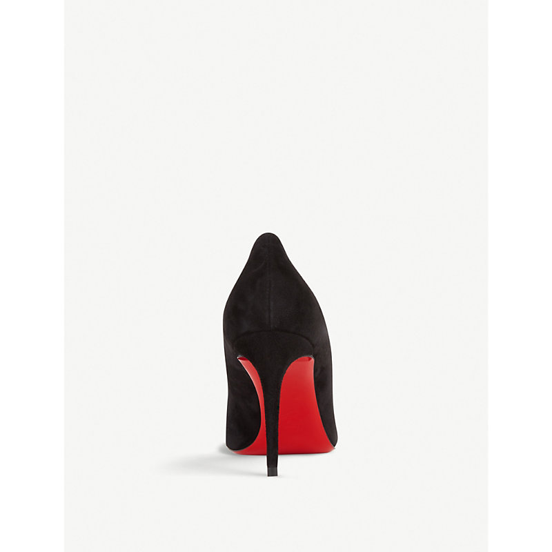 Shop Christian Louboutin Kate 85 Suede Courts In Black