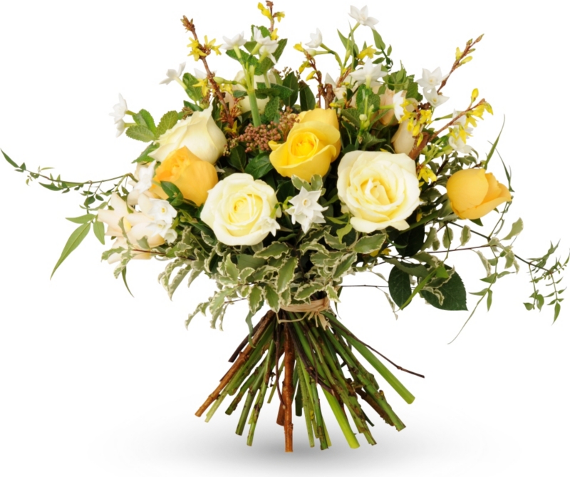 Spring hand tied bouquet in hat box   THE REAL FLOWER COMPANY   Hat 