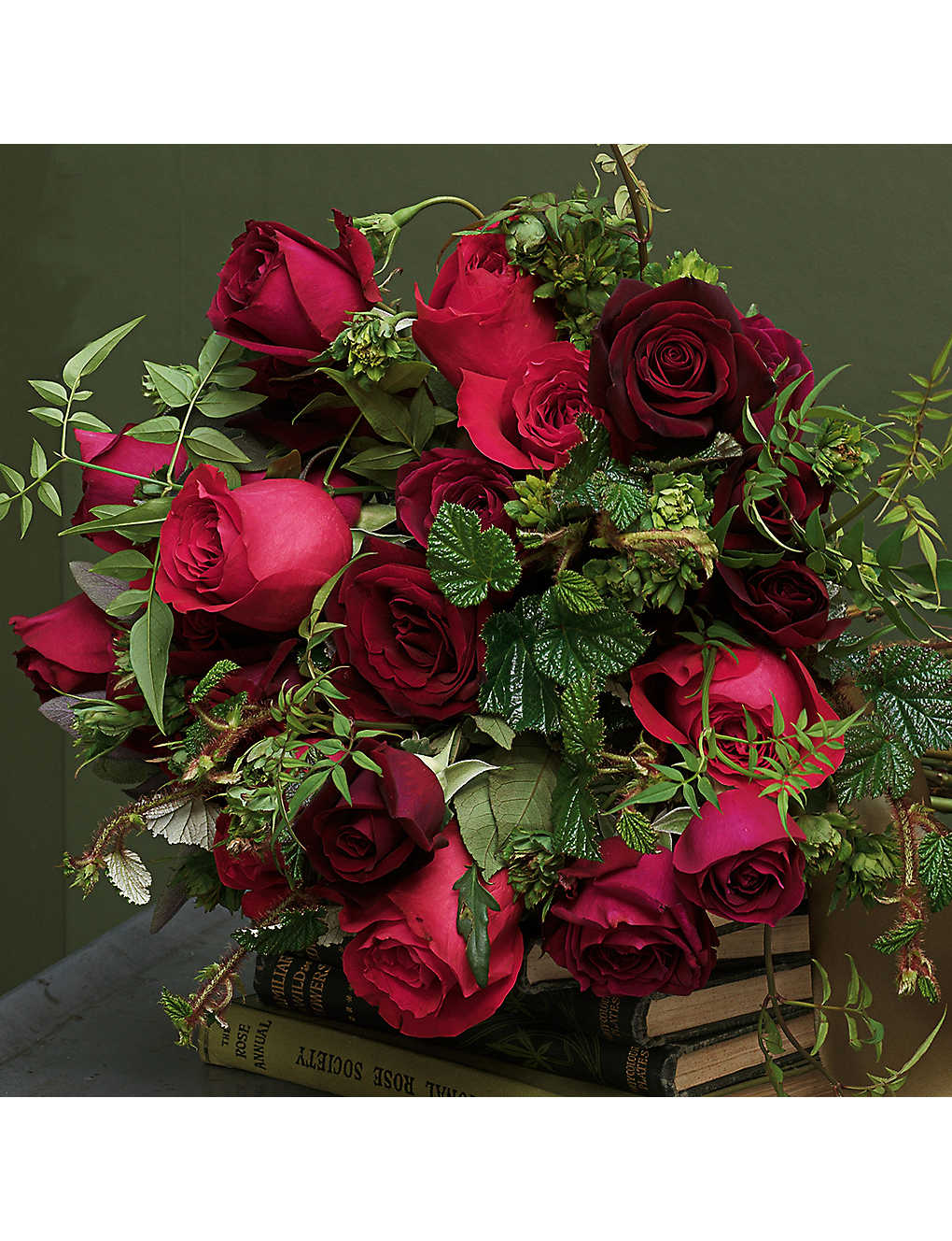 the real flower company - classic red rose bouquet | selfridges