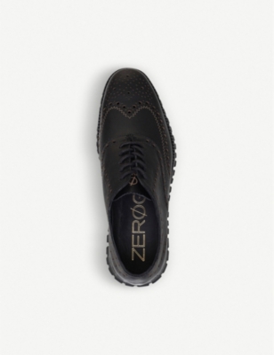 Shop Cole Haan Cole Hann Mens Black Zerøgrand Leather Oxford Shoes