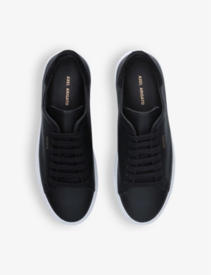 Axel Arigato '90 Clean' Black Low Top Sneakers With Logo Lettering On The Side In Blk/white