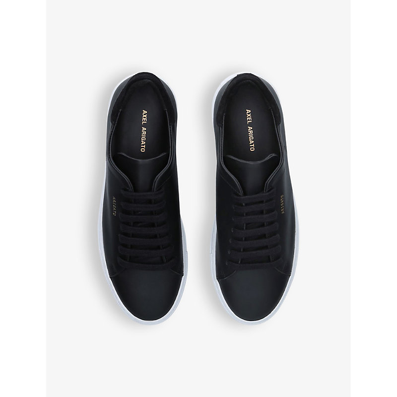 Shop Axel Arigato Clean 90 Leather And Suede Trainers In Blk/white