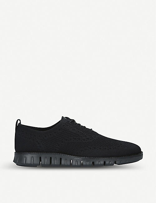COLE HAAN: Zerogrand Stitchlite wool knit oxford shoes