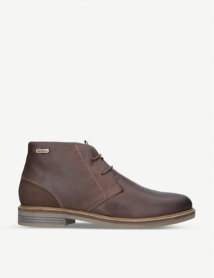 Shop Barbour Men's Dark Brown Redhead Suede Chukka Boots