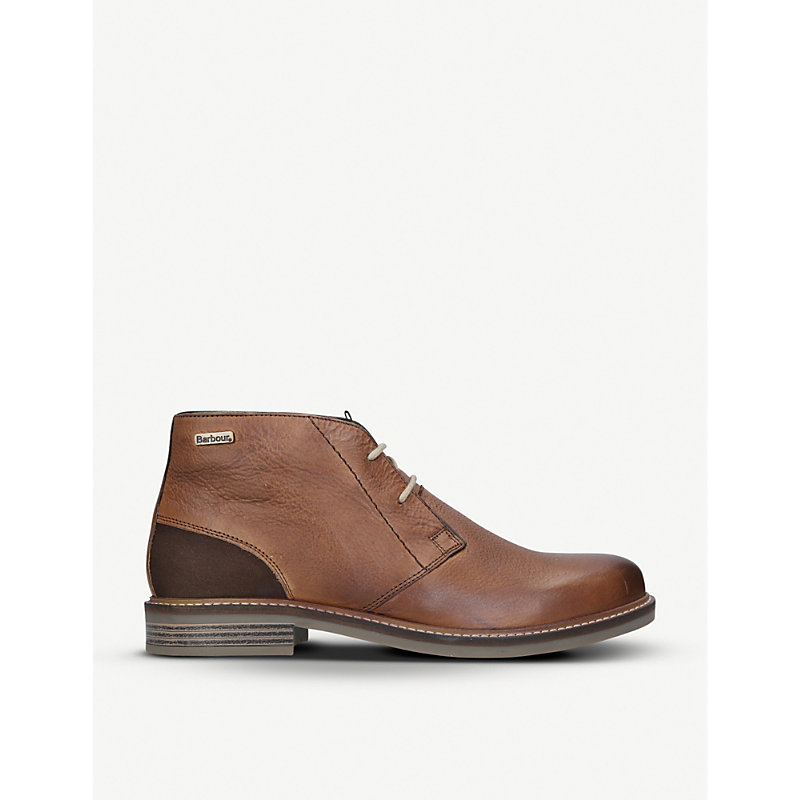 Shop Barbour Mens Tan Redhead Suede Chukka Boots