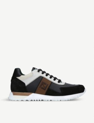 fendi ff leather trainers