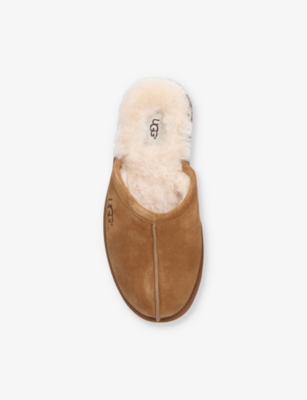Ugg Hyde Shearling-lined Suede Slippers In Brown