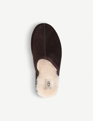 Ugg Scuff Sheepskin Slippers In Dark Brown