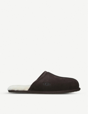 Shop Ugg Men's Dark Brown Scuff Sheepskin Slippers