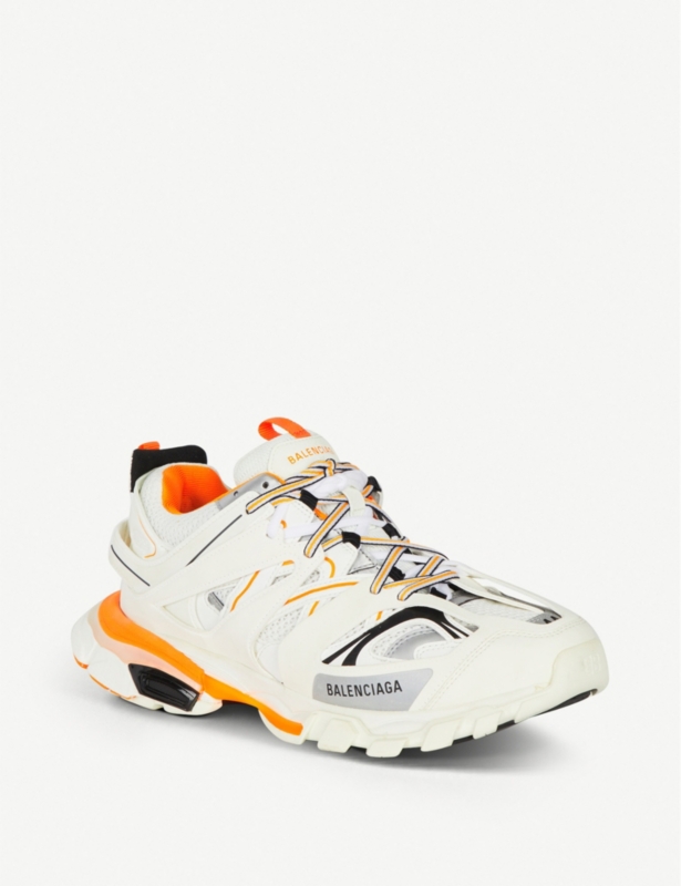 Track nylon and mesh trainers