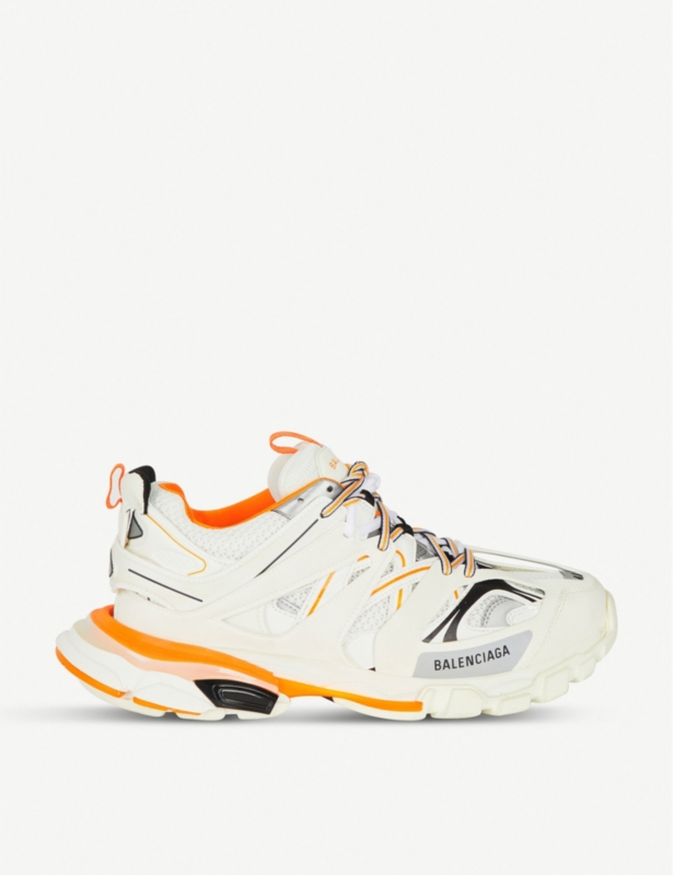 Track nylon and mesh trainers