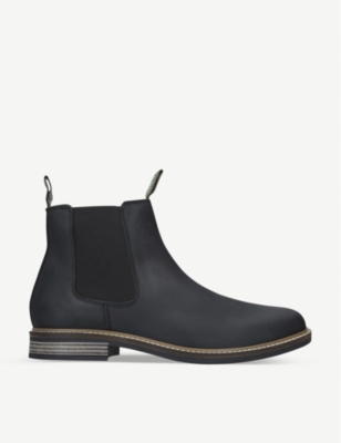 Barbour Farsley Leather Chelsea Boots In Black
