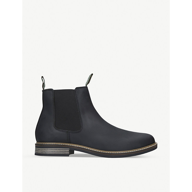 Barbour Farsley Leather Chelsea Boots In Black