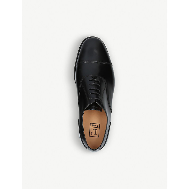 Shop Loake Mens Black 200b Leather Oxford Shoes