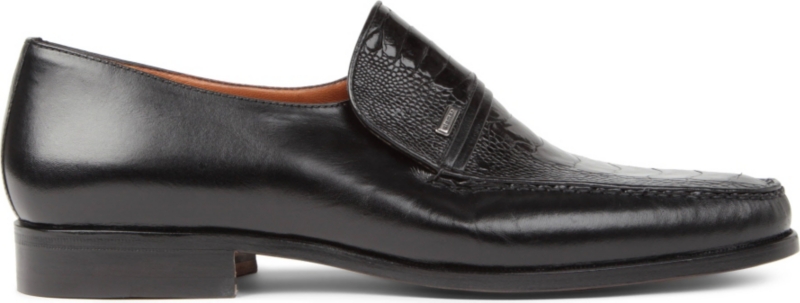 STEMAR   Ostrich Vamp leather loafers