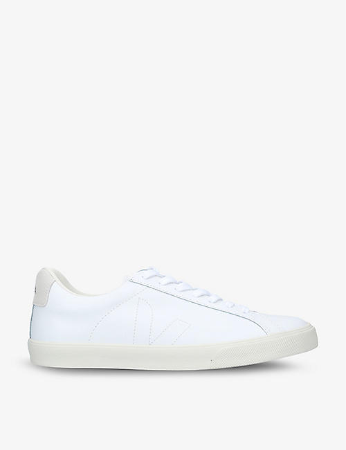 VEJA: Men's Esplar logo-embossed low-top leather and canvas trainers