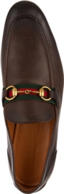 GUCCI New Power Horsebit Web Moccasins