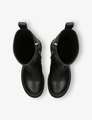 Rick Owens Mens Chunky-sole Leather Ankle Boots Blac In Black