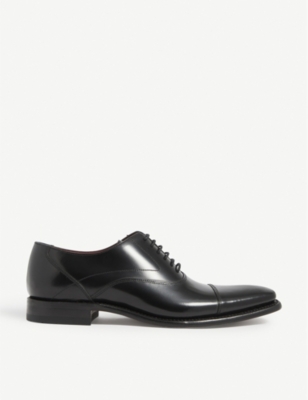 Shop Loake Men's Black Sharp Leather Oxford Shoes