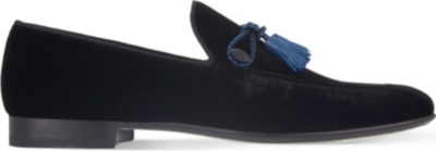 velvet tassel loafer