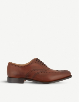 Shop Church Men's Mid Brown Berlin Punched Wingcap Oxford Shoes