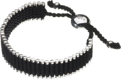 Links Of London Wide Friendship Bracelet Black Selfridges Com