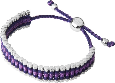 Links Of London Sterling Silver Friendship Bracelet In Purple Glitter Selfridges Com