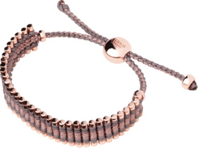 Links Of London Rose Gold Taupe And Copper Friendship Bracelet Selfridges Com