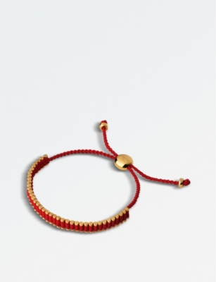 Links Of London Woven Cord And 18ct Rose Gold Vermeil Friendship Bracelet Selfridges Com