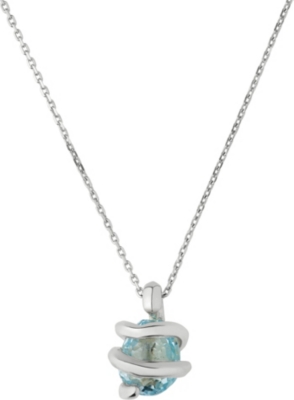 Links Of London Entwine Blue Topaz And Sterling Silver Pendant Selfridges Com