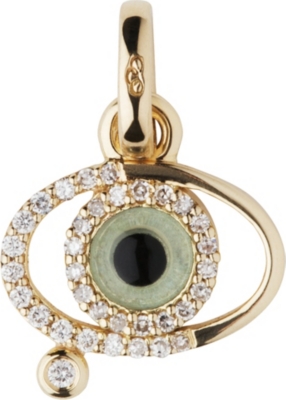 Links Of London Evil Eye 18ct Gold And Diamonds Charm Selfridges Com