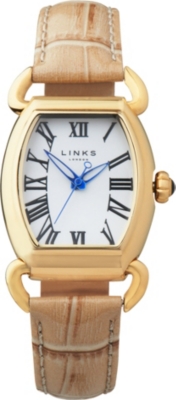 Links Of London Driver Ellipse Yellow Gold Plated Watch Selfridges Com