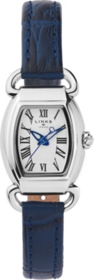 Links Of London 6010 2158 Driver Mini Tonneau Stainless Steel And Leather Watch Selfridges Com