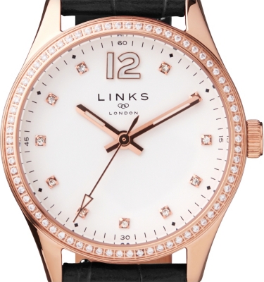 Links Of London Greenwich Noon Rose Gold Toned And Leather Watch Selfridges Com