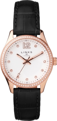 Links Of London Greenwich Noon Rose Gold Toned And Leather Watch Selfridges Com