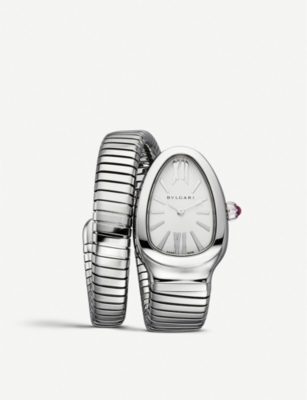 Serpenti Tubogas stainless steel watch 
