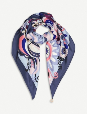 Pop Heart' shelley twill silk scarf 