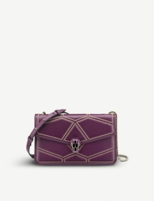 bvlgari serpenti forever studded shoulder bag in 2023