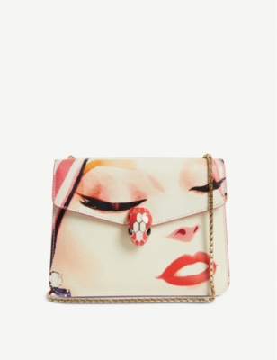 Bvlgari Exclusive Serpenti Leather Flap Bag