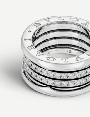 Bvlgari B Zero1 Four Band 18kt White Gold And Diamond Ring Selfridges Com