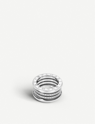 Bvlgari B Zero1 Four Band 18kt White Gold And Diamond Ring Selfridges Com