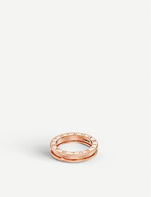 BVLGARI: B.zero1 one-band 18kt pink-gold ring
