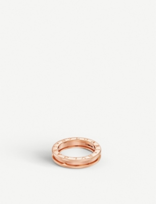 Bvlgari B Zero1 One Band 18kt Pink Gold Ring Selfridges Com