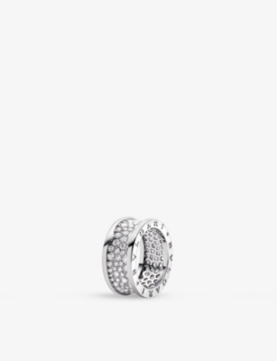 Bvlgari Womens White Gold B.zero1 18kt White Gold And Diamond Ring