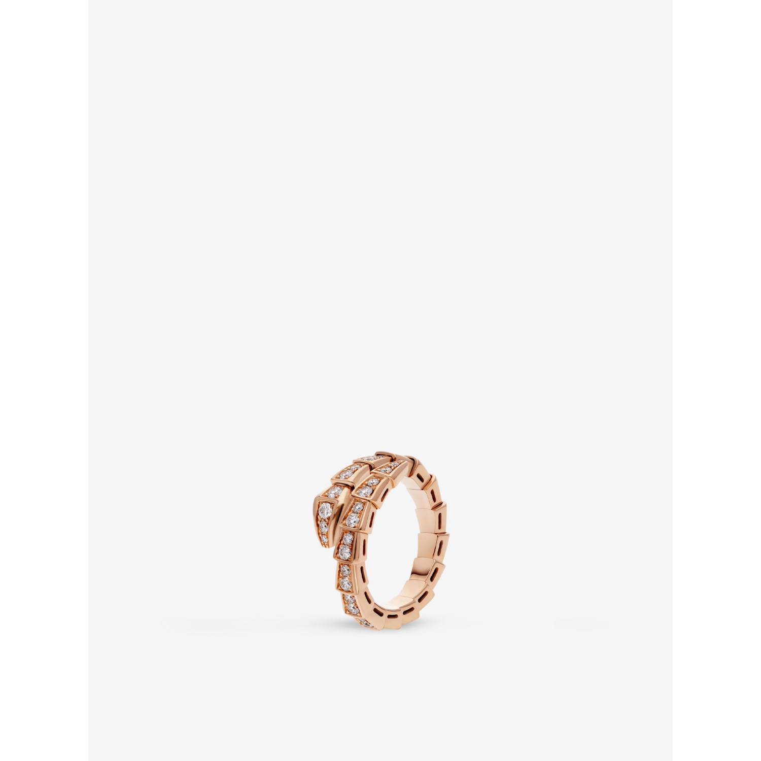 Bvlgari Serpenti Viper 18ct Rose-Gold and 0.73ct Brilliant-Cut Diamond Ring