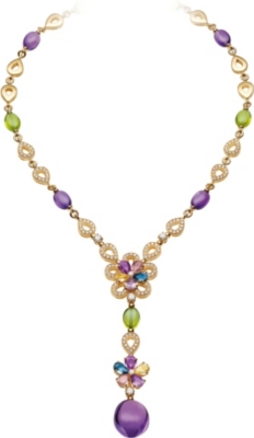 Sapphire Flora 18ct gold necklace 
